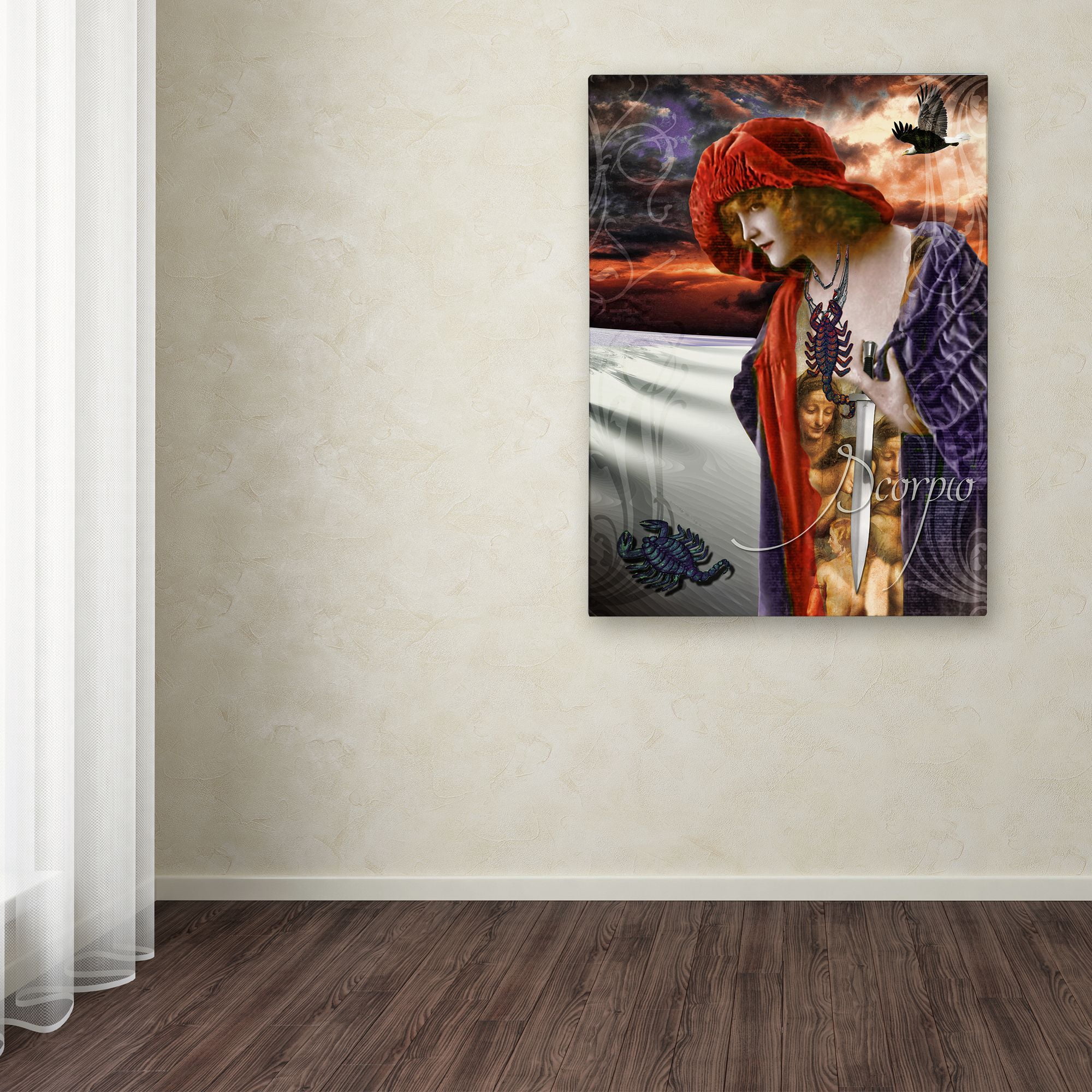 Trademark Fine Art "Art Nouveau Zodiac Scorpio" Canvas Art by Color Bakery