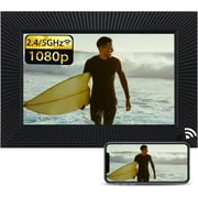 NexFoto 1080P Smart 10.1 Inch Digital Picture Frame 32GB, 2.4GHz/5GHz Dual-Band Digital Photo Frame with IPS Screen, Instantly Share Photos Videos via App or Email, Gift for Grandparents