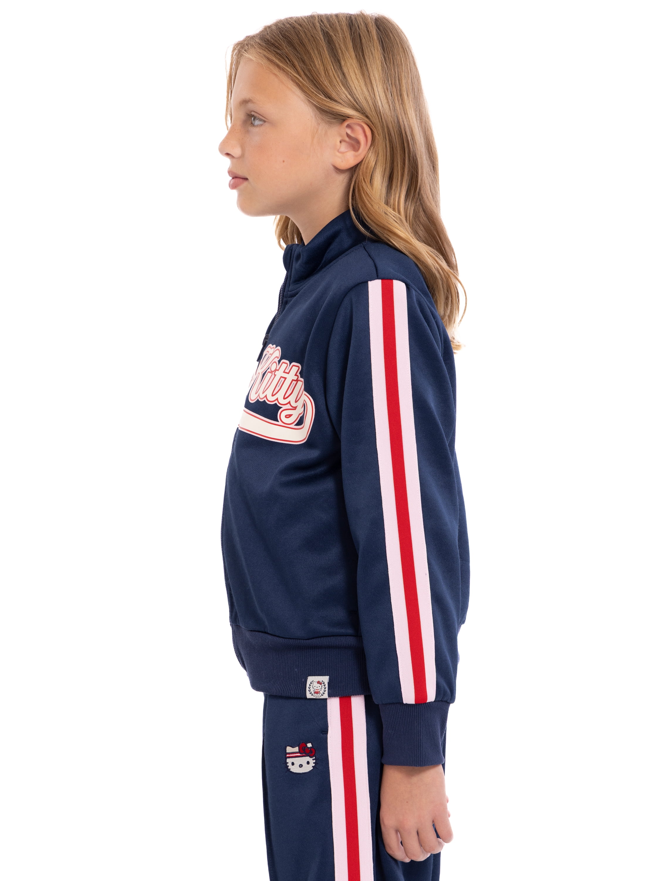Wonder Nation Hello Kitty Girls Graphic Full-Zip Track Jacket, Sizes 4-18