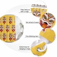 thumbnail image 3 of Chinese Wind Bathroom Shower Curtains with 12 Hooks Polyester Waterproof Shower Curtain for Stalls and Bathtubs New Year Painting Lion Dance Yellow Decorative Bathroom Privacy Curtain 36x72 Inches, 3 of 9