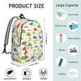 thumbnail image 5 of Dinosaur and Stone Beige Pattern Backpack for School, Cute School Bag with Adjustable Shoulder Straps and Padded Back, 15.7"x11.8"x5.5", 5 of 5