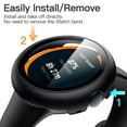 thumbnail image 4 of JETech Case with Screen Protector for Google Pixel Watch 3 (2024) 45mm, Built-in 9H Tempered Glass Film Hard PC Bumper Full Coverage Protective Cover, 2-Pack (Black), 4 of 6