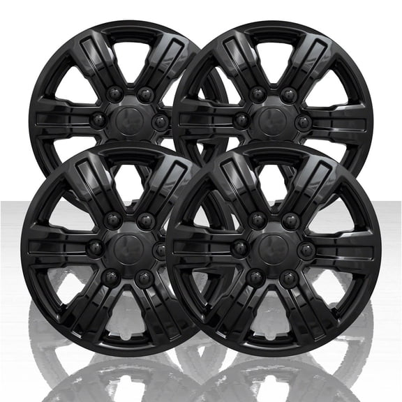 Set of 4 16" 6 Spoke Wheel Covers for 2019-2021 Ford Ranger XL - Gloss Black