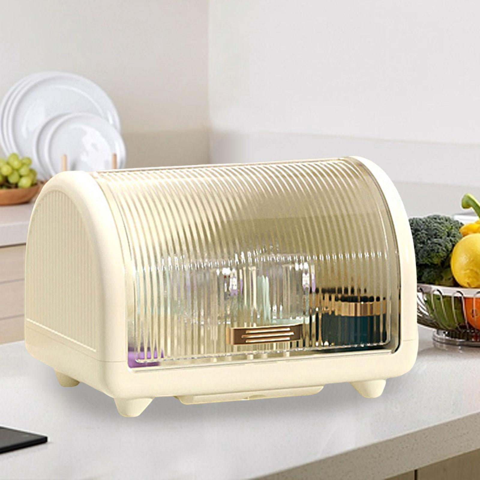 Fiocias Dish Drying Rack for Kitchen Dustproof Multifunctional Tableware Organizer Drain
