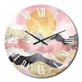 thumbnail image 4 of Designart "Colors of the Mountain V" Abstract Landscape Oversized Wall Clock, 4 of 5