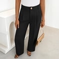 thumbnail image 5 of Inglocry Women's Wide Leg Dress Pants 2026 High Waisted Business Casual Palazzo Pants Work Office Slacks Trousers Black L, 5 of 9