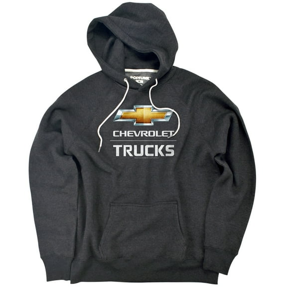 Chevrolet Trucks Unisex Adult Slim Fit Pull-Over Heather Hoodie, Charcoal, Small