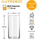 thumbnail image 2 of Juego de 4 vasos para beber diarios, ligeros y delgados de 20 onzas, tazas de vidrio altas transparentes sin plomo para agua, jugo, mojito, bebidas mixtas, café helado, té helado, cócteles, 2 of 15
