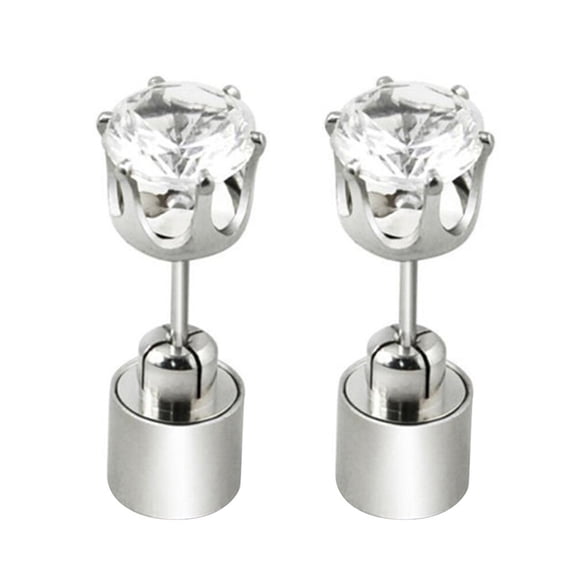 Raindrops 1Pair Unisex Light up LED Earrings Studs Glowing Stainless Steel Earrings Studs Dance Party Accessories (Random Color)