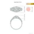 thumbnail image 4 of ANGARA Natural Diamond Filigree Engagement Ring in 14K White Gold for Women (Size-4.8mm| Color-H| Clarity-SI2) | April Birthstone, Anniversary, Jewelry Gift for Women | Natural Diamond Ring, 4 of 8