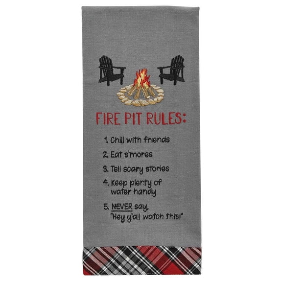 Fire Pit Rules Dishtowels - Set of 2 - Park Designs