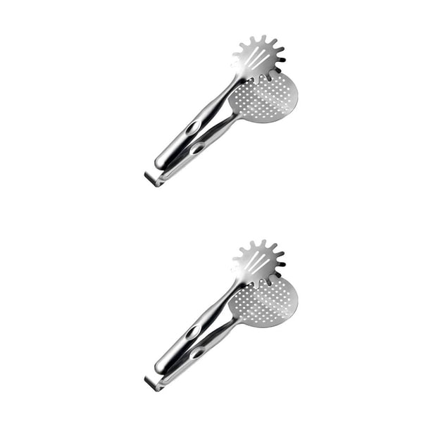 Inteprter Pinza de acero inoxidable para alimentos BBQ, abrazadera para pan, cocina, filtro de cocina para freír 1# 2piezas Inteprter CBP066618