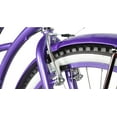 thumbnail image 3 of WonderWheels 26" Beach Cruiser Coaster Brake Stainless Steel Spokes One Piece Crank Alloy Orange Rims 36H W/ Fenders - Purple, 3 of 6