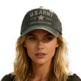 thumbnail image 5 of 250th Anniversary Army Hat, Embroidered Baseball Cap Tribute Washed Denim Hat Color Light Gray Size One Size, 5 of 7