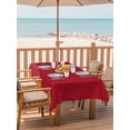 thumbnail image 2 of Outdoor Tablecloth with Umbrella Hole for Patio/Picnic/Party/Camping, Pure Red Waterproof Table Cloth Rectangle Table Cover Washable, Simple Solid Color (54"x 80"), 2 of 8