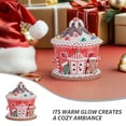 thumbnail image 3 of OUNONA Lighted Resin Gingerbread House with LED Glow for Festive Holiday Decoration, 3 of 7