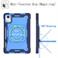 thumbnail image 2 of Rugged Kids Case for Lenovo Tab M11 11" 2024, Heavy Duty Shockproof 360°Swivel Ring Stand Handle Case Cover for Lenovo Tab M11 11" 2024, Navyblue+Blue, 2 of 8