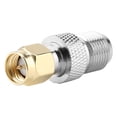 thumbnail image 2 of Adaptador coaxial RF de 2 piezas SMA macho a F hembra, conector de acoplamiento recto, 2 of 12