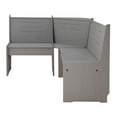 thumbnail image 3 of Kingfisher Lane Modern Pine Wood Corner Dining Nook Set in Gray, 3 of 34