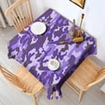 thumbnail image 2 of Purple Lilac Camo Classic Shapes Pattern Square Tablecloth,Waterproof Square Table Cover,Wipeable Spillproof Washable Table Cover for Home Kitchen Party Decor 52"x52"(132x132cm), 2 of 6