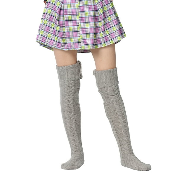 Plaid over the knee socks sale