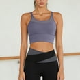thumbnail image 5 of idosla Womens Crop Tank Tops with Built in Bras Breathable Wrap Ruched Athletic Workout Yoga Sleeveless Tops (Purple, XXL), 5 of 6