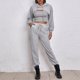 thumbnail image 1 of Chaleco Sudaderas con capucha y chaleco y pantalón con cordón para mujer Ropa deportiva con capucha de ocio de color sólido Cgtredaw Gris Claro S para Mujer, 1 of 1