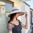 thumbnail image 3 of CoCopeanut Topi Pelindung Matahari Topi Pantai Santai Lebar Wanita Katun Dapat Dilipat Topi Matahari Perempuan Wanita Mode Musim Panas Baru Grosir, 3 of 6