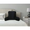 thumbnail image 5 of (2 pack) Mainstays Micro Mink Plush Backrest Lounger Pillow, Rich Black Poly Micro Mink, 5 of 8