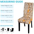 thumbnail image 3 of Dining Chair Cover Set Stretch Dining Chair Slipcovers Removable Washable Chair Protector Seat Covers for Dining Room Home Wedding Banquet Party Hotel (Printed 01, 4 Pack), 3 of 8