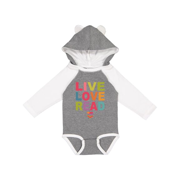 Inktastic Live Love Read Girls Long Sleeve Baby Bodysuit