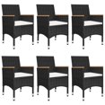 thumbnail image 4 of vidaXL 7 Piece Garden Dining Set Black, 4 of 8