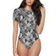 thumbnail image 1 of Balery Yin Yang With Black And White Body de cuello redondo de manga corta para mujer Tops de manga corta Tops básicos-Small, 1 of 7