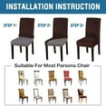 thumbnail image 6 of Dowbom Velvet Dining Chair Slipcover Stretch Chair Cover Soft Washable Chair Slipcover, 6 of 7
