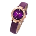 thumbnail image 2 of Resicozy Women's Vintage Watch Quartz Watch with Leather Strap Dress Wristwatch for Ladies Purple, 2 of 7