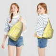 thumbnail image 4 of Boho Beachy Sling Bag, Lightweight Shoulder Bag with Multi-Pocket Design, Perfect for Summer Beach, 4 of 4