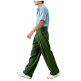 thumbnail image 3 of HBDesign Mens Linen Wide Leg Pants Casual Pleated Summer Breathable Loose Daily Trousers, 3 of 6