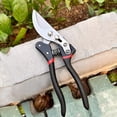 thumbnail image 4 of Tijeras de poda para jardinería | Tijeras de jardín con resorte para ahorro de esfuerzo | Recubrimiento resistente al óxido | Diseño de seguridad con bloqueo | Apertura ajustable de dos velocidades, 4 of 9