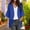 Blue, variant on Long Cardigans Flared Sleeves Women Chiffon Cardigan 3/4 Sleeve Chiffon Open Front Lightweight Summer Blouse Tops Beach Cover Up Ruffle Blouses Thin Cardigans Lightweight Coffee Xxl