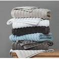 thumbnail image 4 of Brooklyn Loom Textured Zero Twist Grey 6 Piece Towel Set, Solid Color, Oeko-TEX Certified, 4 of 6