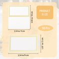 thumbnail image 3 of Tarjetas de Mesa QHAJRYYC 50 Pzs Doble Borde Dorado 5x9 cm, 3 of 7
