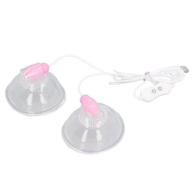 Máquina De Masaje Con Ventosas Para El Pecho, Masajeador Eléctrico Con Ventosas Para El Pecho Con Enchufe USB De Silicona Para Uso Doméstico