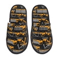 thumbnail image 2 of KLL Yellow Excavator Slippers for Women Men House Slip on Indoor Outdoor Bedroom Furry Fleece Lined Ladies Comfy Anti-Skid Rubber Hard Sole-Medium, 2 of 8