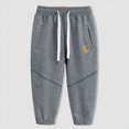 thumbnail image 2 of Gibobby Boys Pants Toddler Boys Joggers Pants 12 Months 2T 3T 4T 5T Kids Athletic Soft Sweatpants With Pocket Drawstring Toddler Jogger Pants(12-18 Months,Dark Gray), 2 of 4
