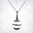 thumbnail image 2 of Pendentif Boule Transparente en Alliage Style Western Chaîne de Clavicule pour Femmes Collier Pull Noir, 2 of 2