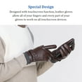 thumbnail image 4 of Male Leather Gloves Cycling Screen Shockproof Hiking Driving Glove Windproof Breathable Keep Warm Winter Mittens Riding Black screw opening, 4 of 9