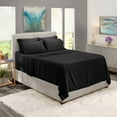 thumbnail image 5 of Nestl Extra Deep Pocket Queen Sheets - 6 Piece Soft Microfiber Bed Sheets Set Fits 18"-24" Mattresses, Black, 5 of 8