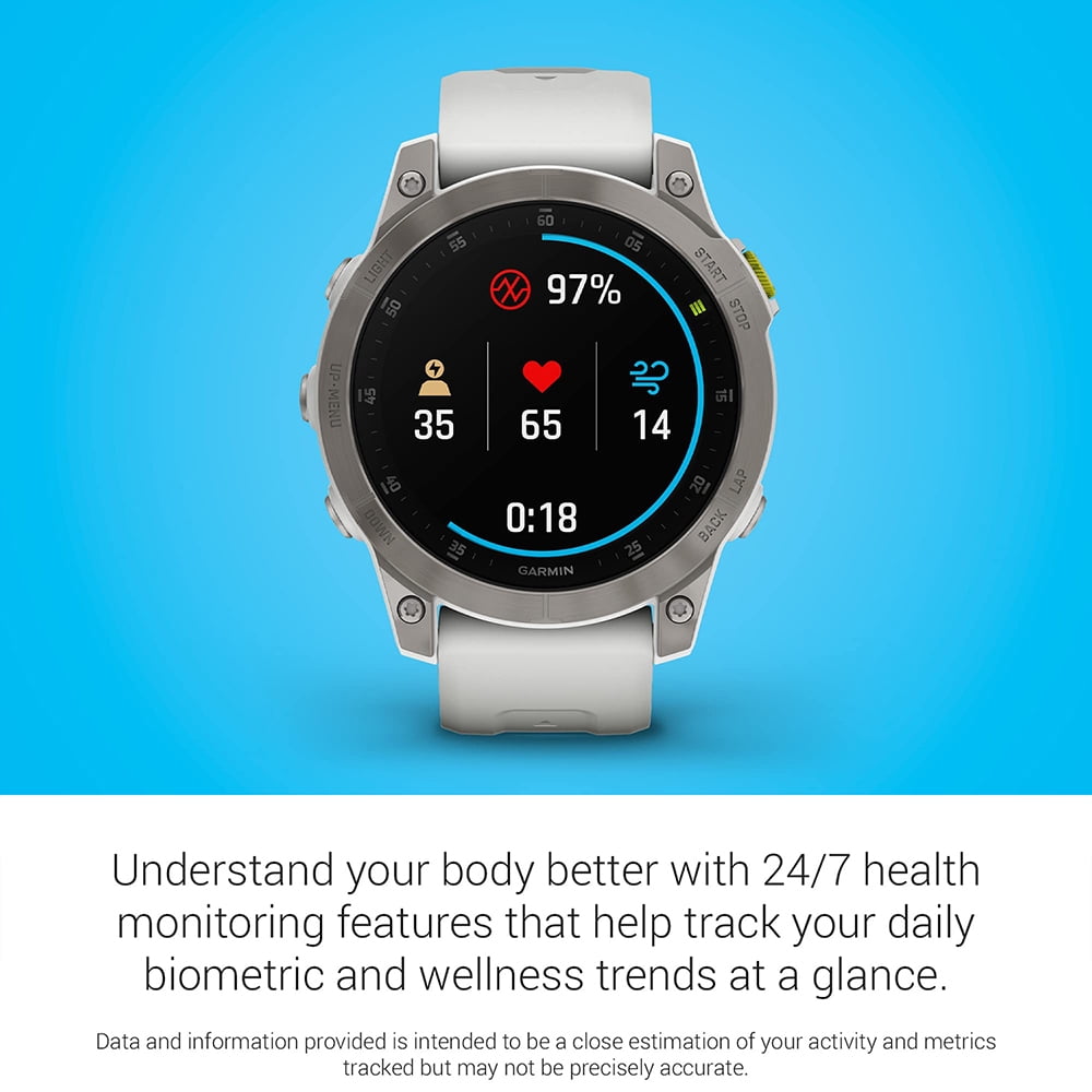 Restored Garmin 010-N2582-20 Epix Gen 2 Premium Active Smartwatch 47 mm White Titanium (Refurbished) Bundle with 2 YR CPS Enhanced Protection Pack