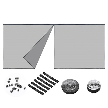 

16x7 Ft Garage Door Screen Single Car Insect Bug Mesh Magnetic Weighted Bottom
