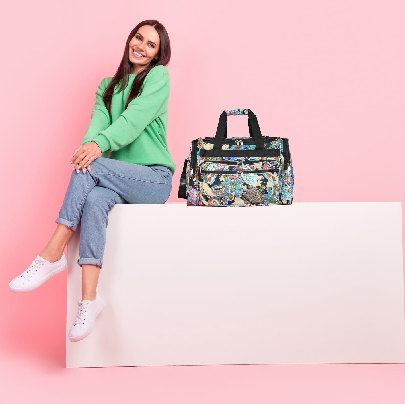 CalBags Classic Prints 19-inch Duffel Bag, Multi Paisley